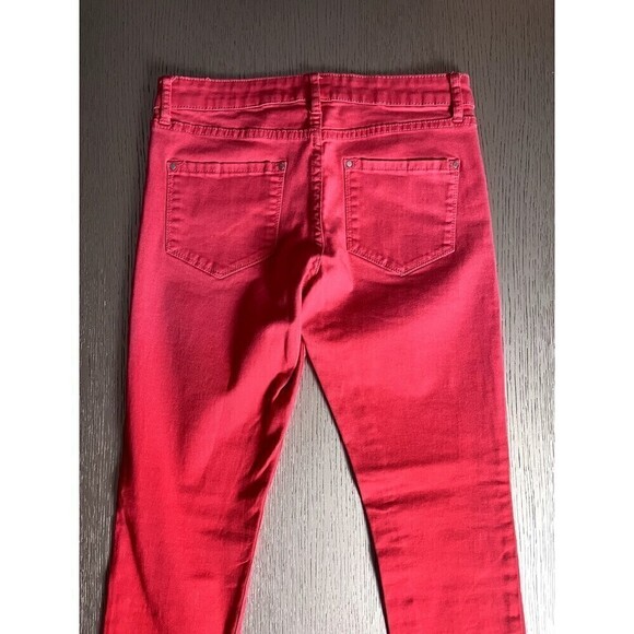 Club Monaco Red Skinny Jeans Women's Size 4 Inseam 29" Stylish Denim - Picture 7 of 7